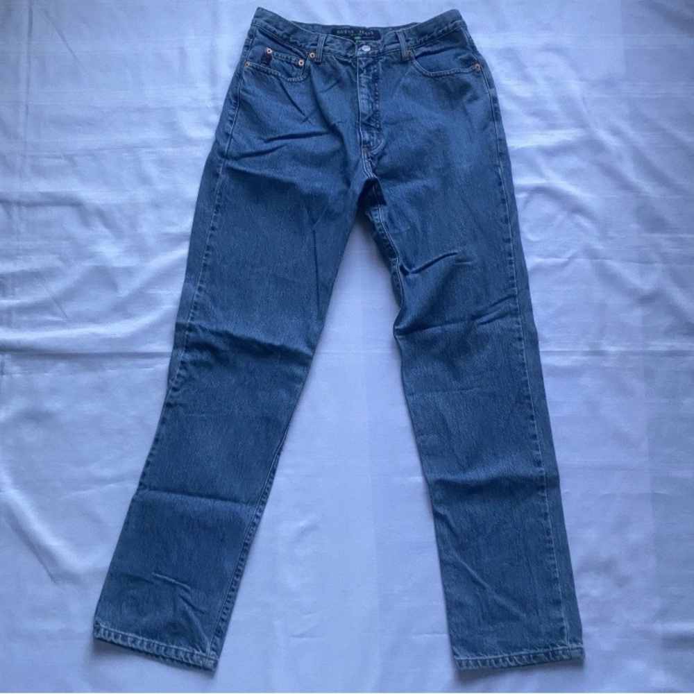 Vintage 90s Guess Jean Classic Fit Straight USA American Tradition 001 Sz 34x34